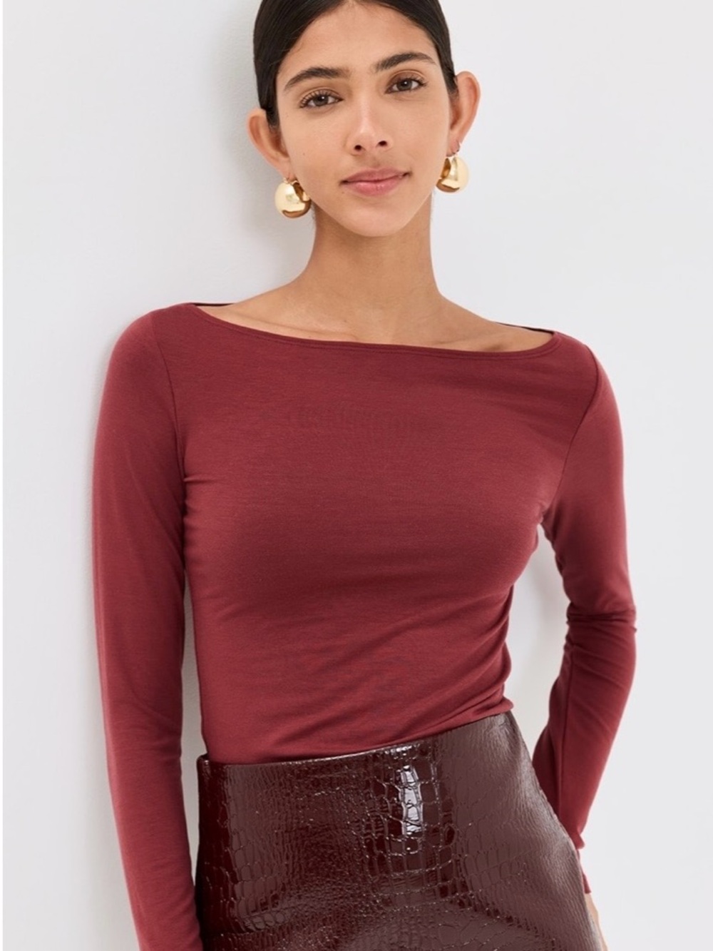 NWOT - Reformation Wiley Knit Top - Chianti / Red - Size S